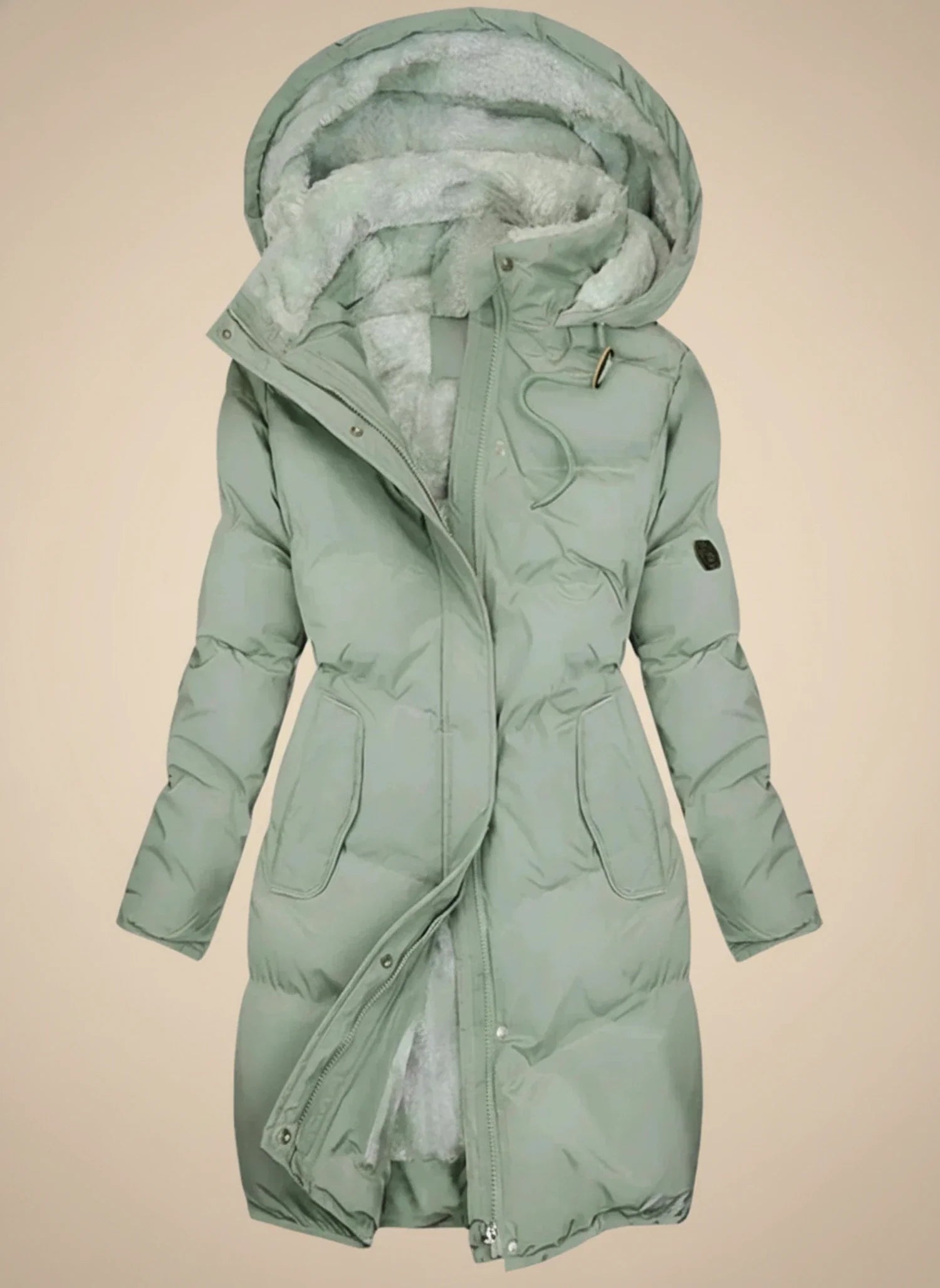Women's Fur Lined Puffer Jacket Hooded - Vonnera