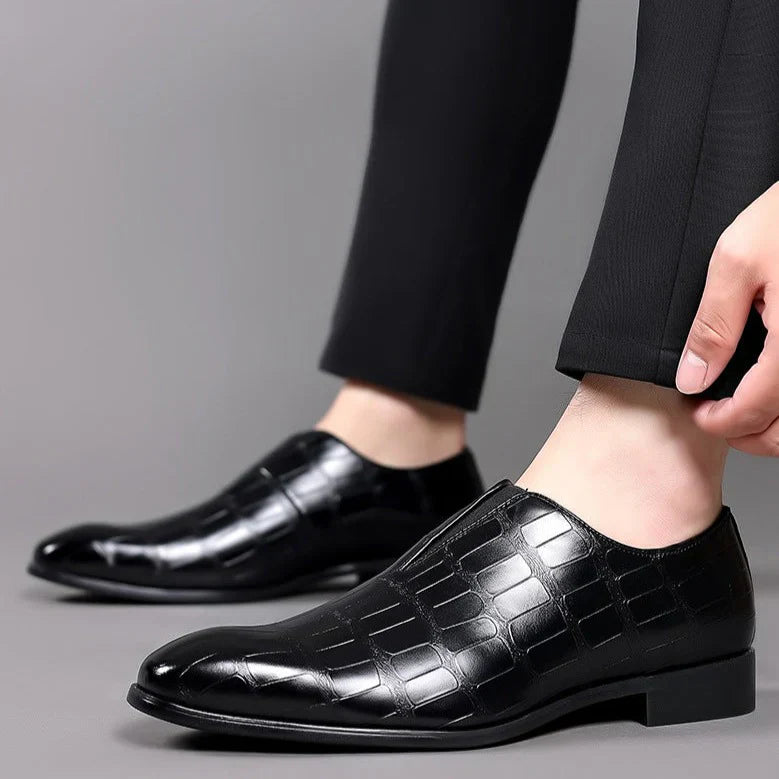 Men's Slip-On Dress Shoes Textured Upper