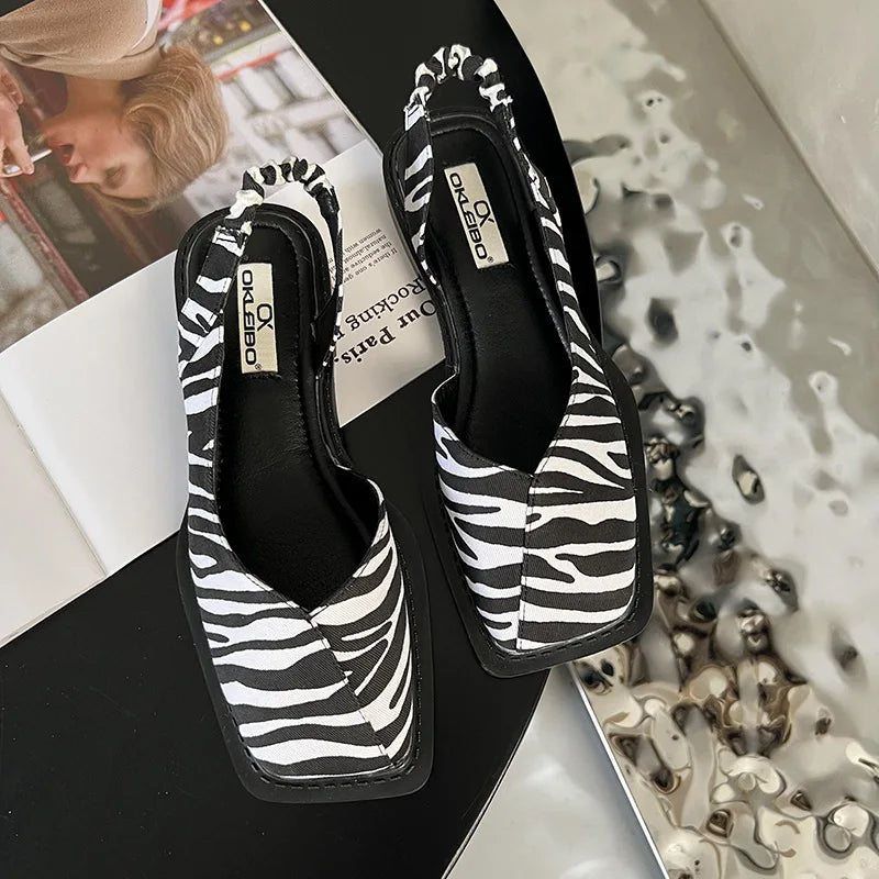 Image of Gail | Women's Slingback Square Toe Loafers