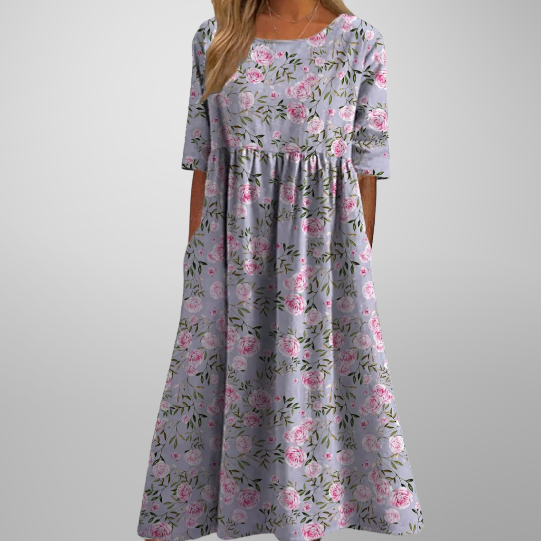 Women's Floral Maxi Dress Empire Waist