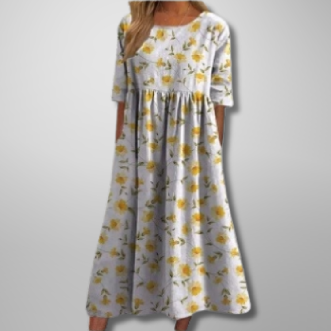 Women's Floral Maxi Dress Empire Waist
