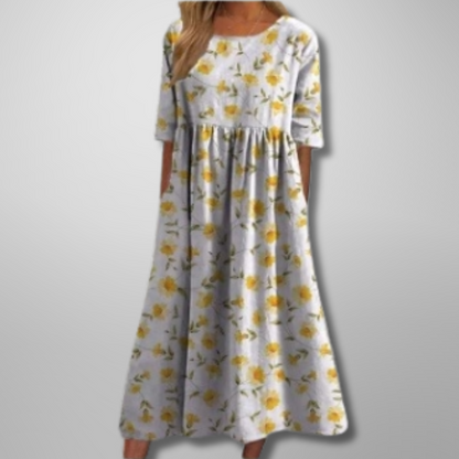 Women's Floral Maxi Dress Empire Waist