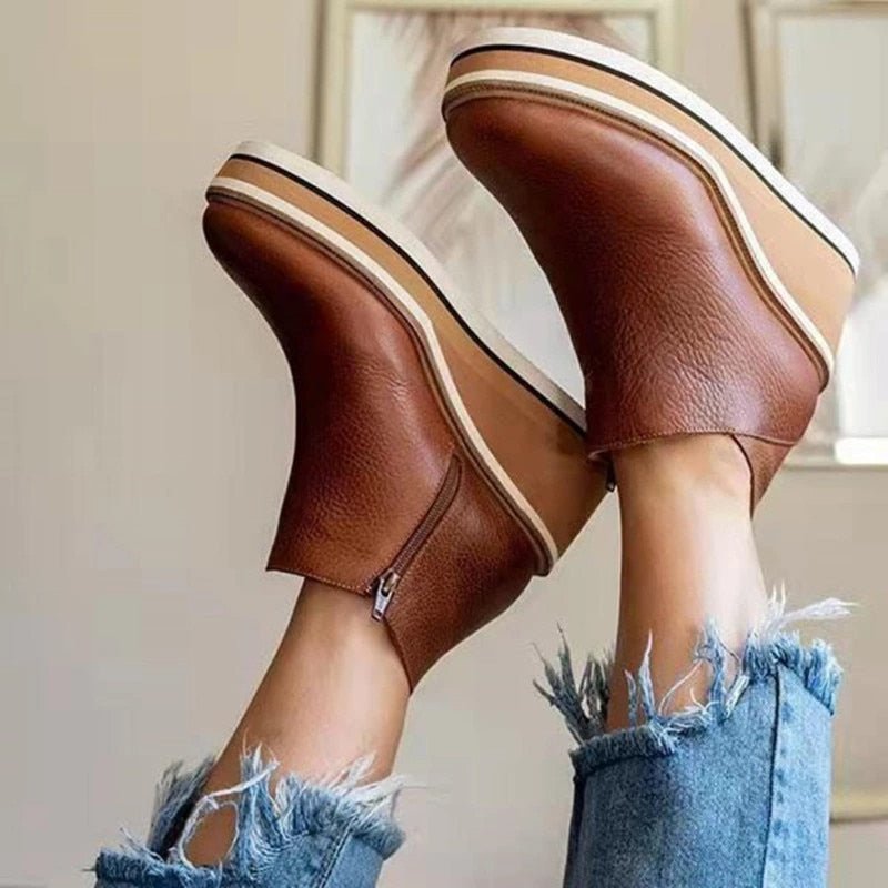 Women's Ankle Boots Platform Heel
