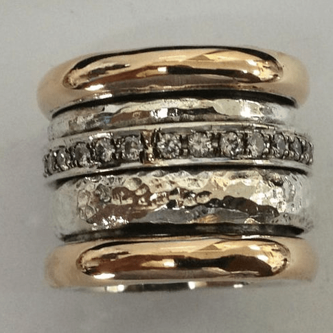 Gold Layered Ring Thick Vintage Style - Vonnera