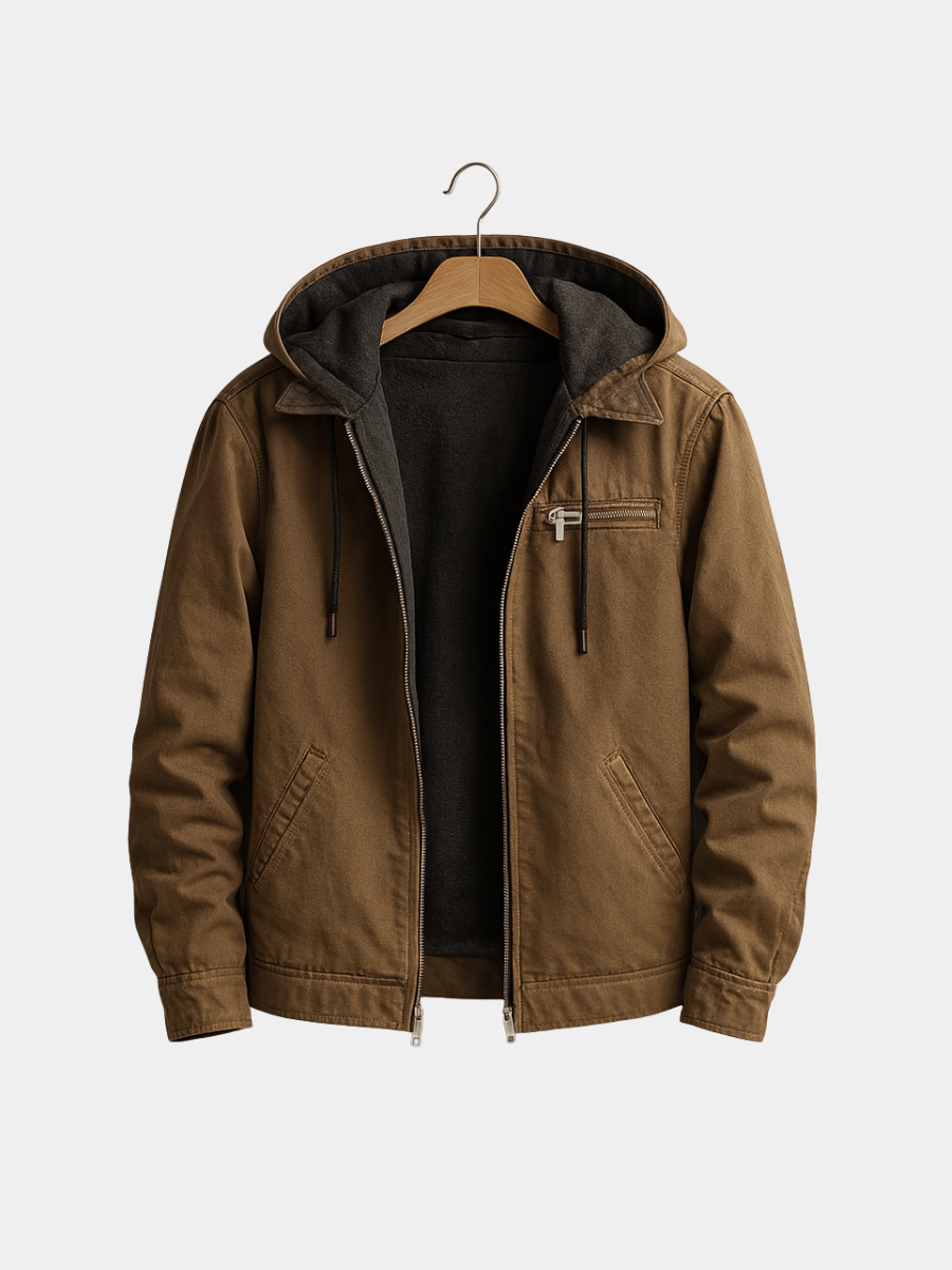 Men's Hooded Full Zip Casual Jacket - Vonnera