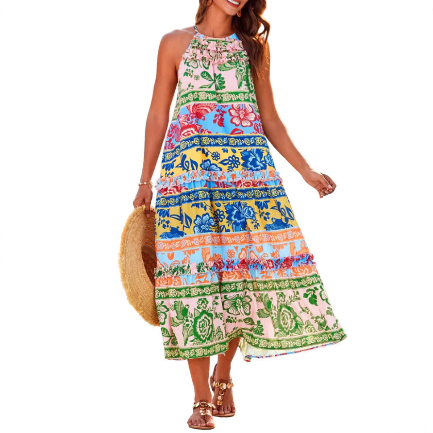 Women's Floral Maxi Dress Sleeveless - Vonnera