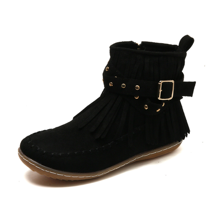 Image of Gina | Women's Fringe Buckle Ankle Boots