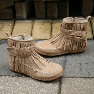 Gina Women's Comfort Boots Fringe Buckle Brown - Vonnera