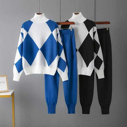 Women's Knit Two-Piece Set Turtleneck