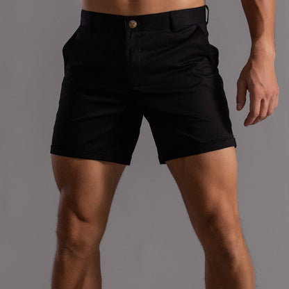 Image of Glen | Men's Rolled Hem Casual Chino Shorts