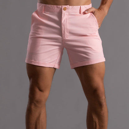 Image of Glen | Men's Rolled Hem Casual Chino Shorts
