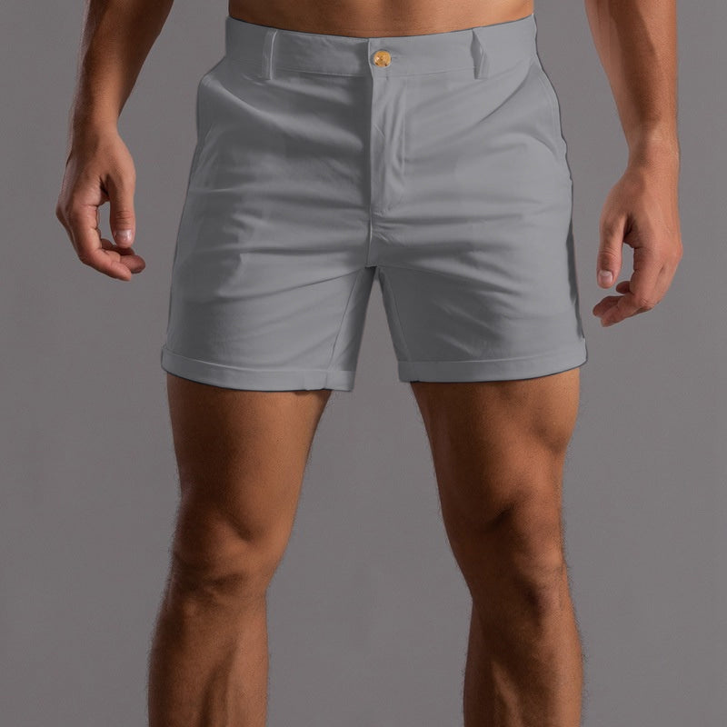 Image of Glen | Men's Rolled Hem Casual Chino Shorts