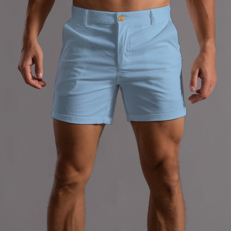 Image of Glen | Men's Rolled Hem Casual Chino Shorts