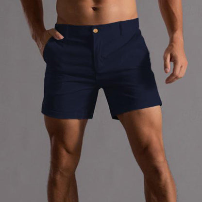 Image of Glen | Men's Rolled Hem Casual Chino Shorts