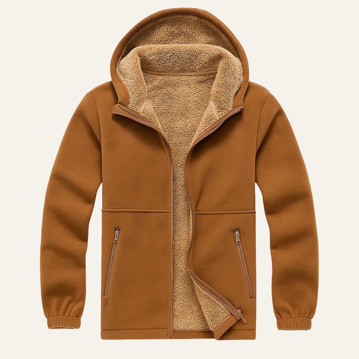 Men's Soft Shell Fleece Hooded Jacket - Vonnera
