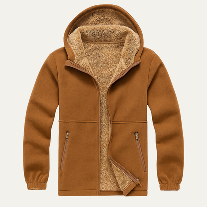 Men's Soft Shell Fleece Hooded Jacket - Vonnera