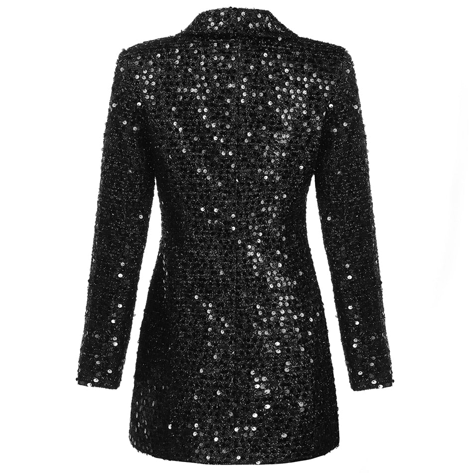 Women's Sequin Mini Dress Blazer