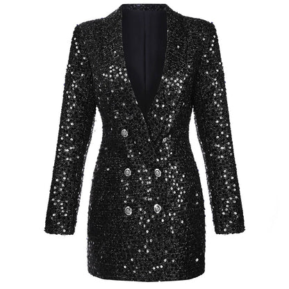 Women's Sequin Mini Dress Blazer