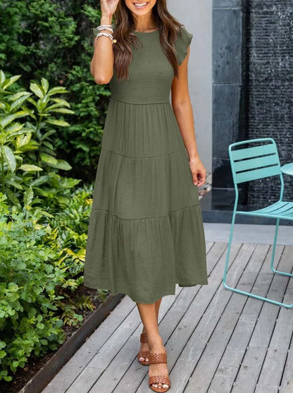 Image of Grace | Women's Smocked Midi Dress