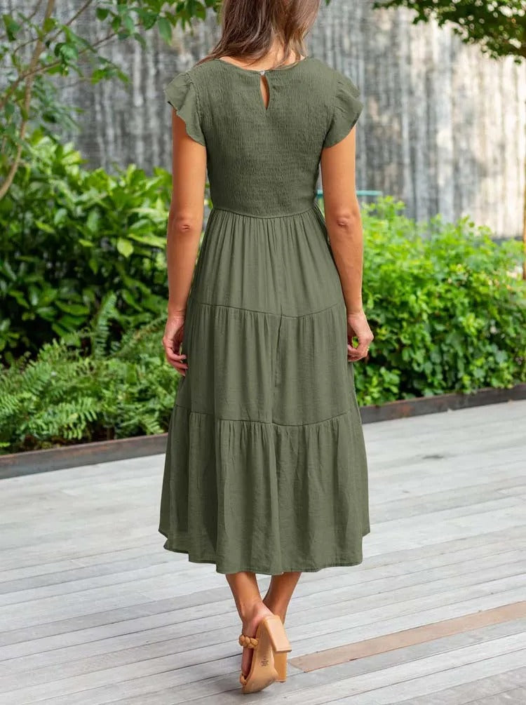 Image of Grace | Women's Smocked Midi Dress