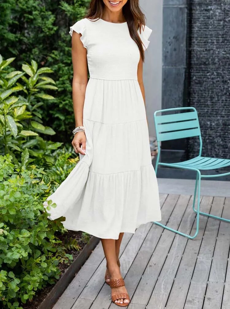Image of Grace | Women's Smocked Midi Dress