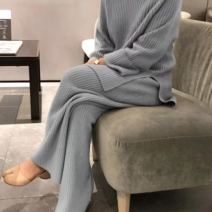 Women's Knit Sweater Trousers Set