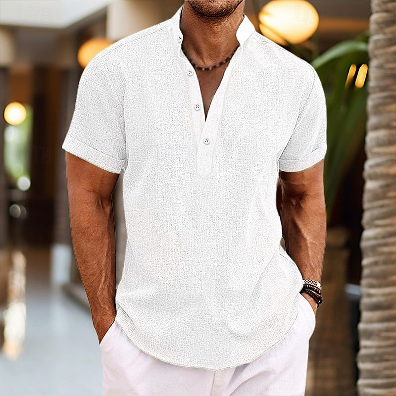 Image of Grayson | Men's Short Sleeve Henley Shirt