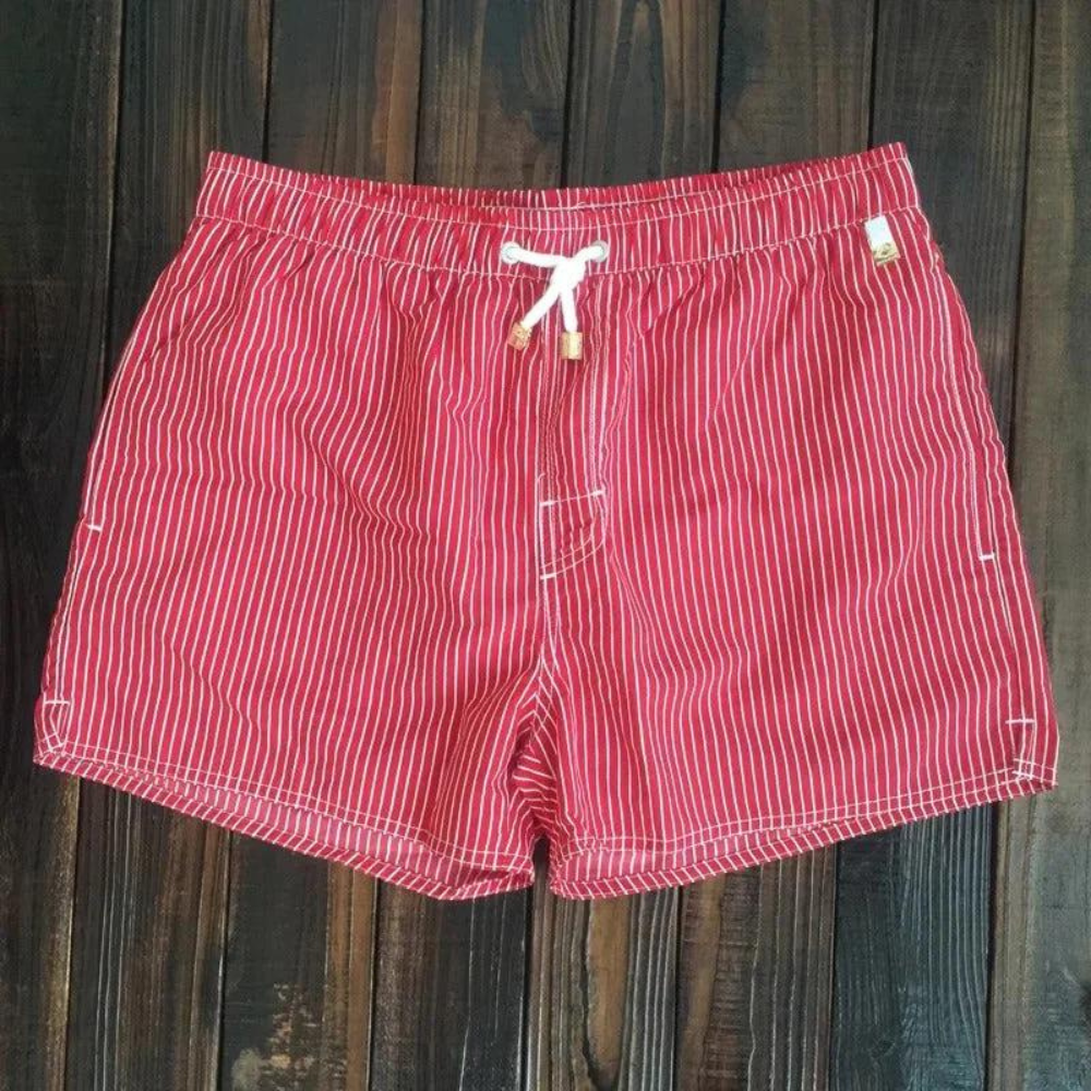 Image of Grayson | Men's Striped Drawstring Swim Shorts
