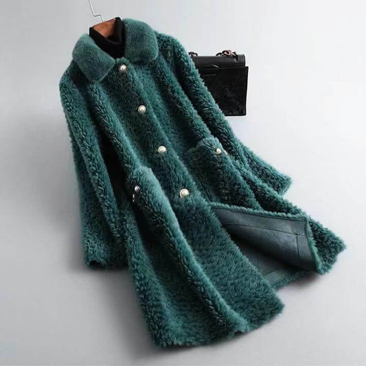 Victoria Couture Shearling Coat