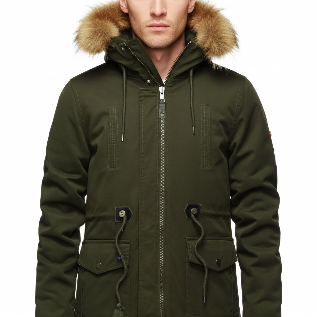 Men's Camouflage Hooded Parka Thick Windproof Jacket