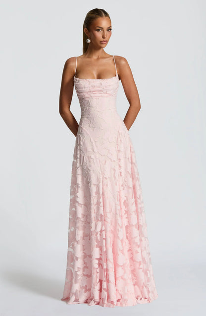 Image of Greta | Women's Spaghetti Strap A-Line Maxi Dress