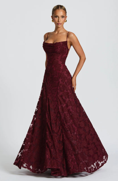 Image of Greta | Women's Spaghetti Strap A-Line Maxi Dress