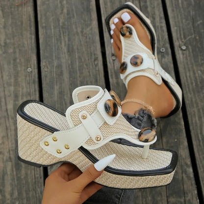 Image of Gwen | Women's Platform Wedge Sandals