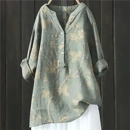 Women's Floral Blouse Loose Fit