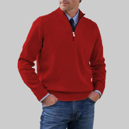 Men's Half-Zip Sweater Layered Style - Vonnera