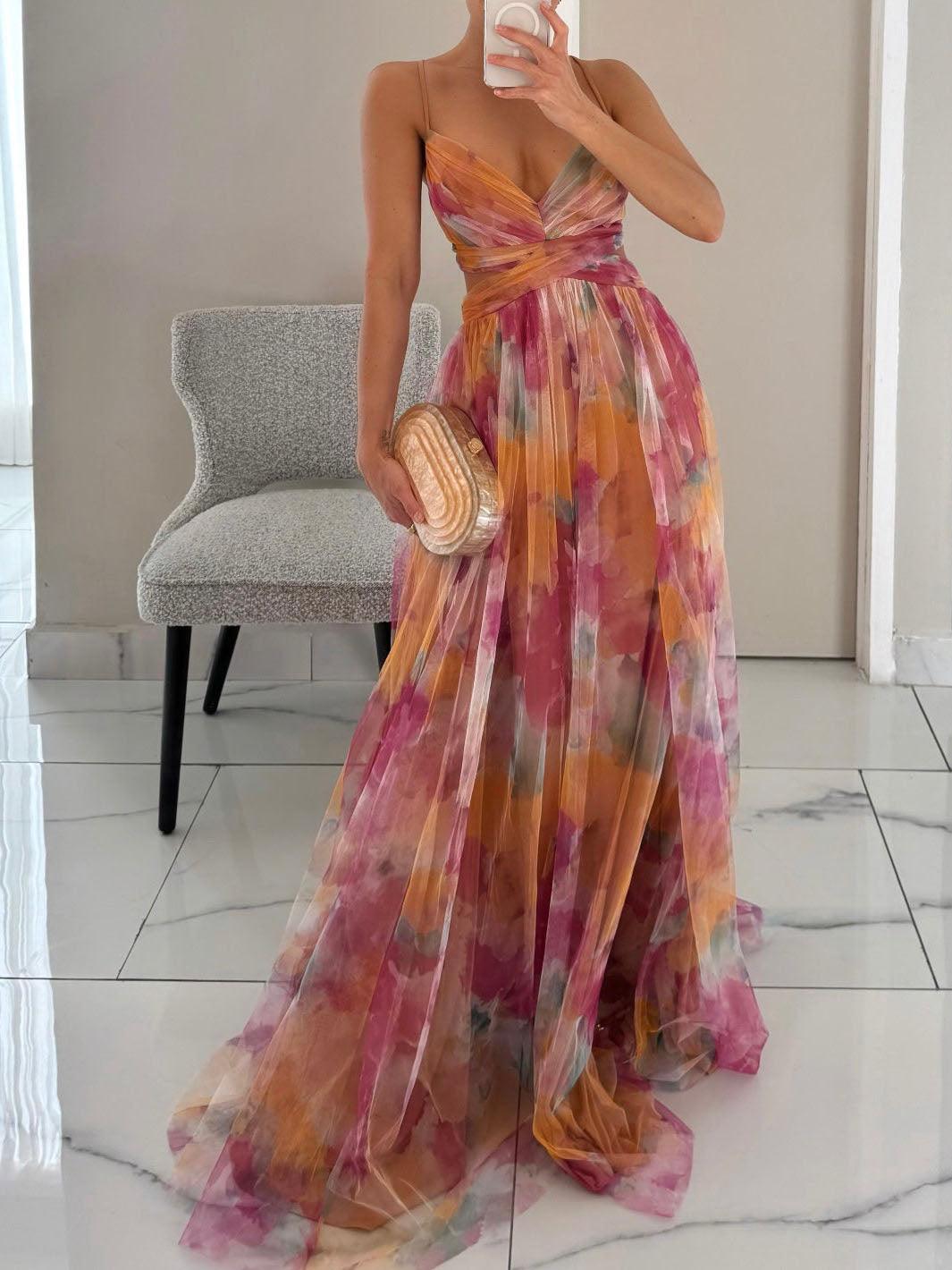 Women's Floral Maxi Dress Sleeveless - Vonnera