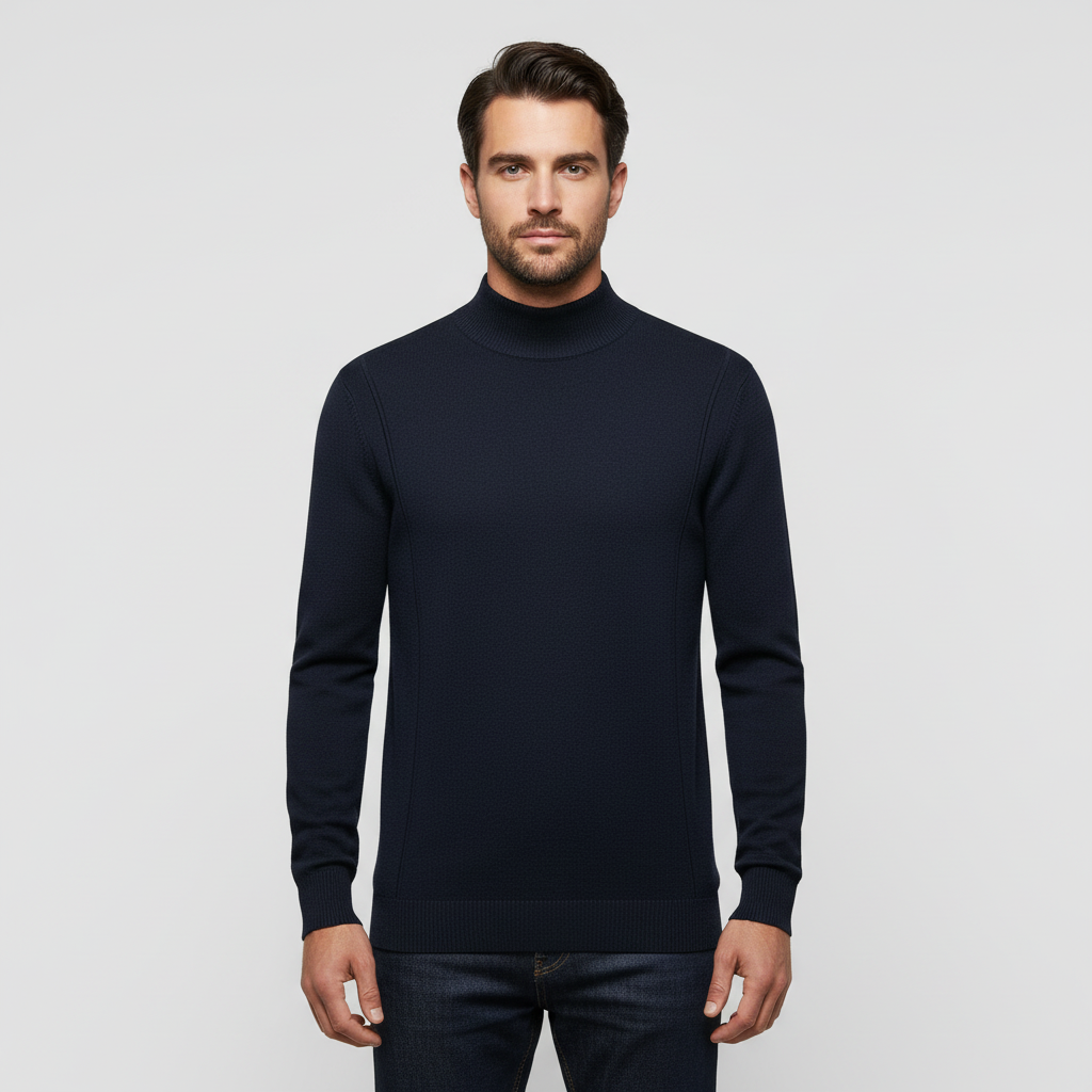 Men's Slim Fit Turtleneck Sweater - Vonnera