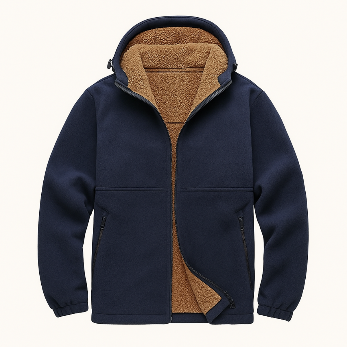 Men's Soft Shell Fleece Hooded Jacket - Vonnera