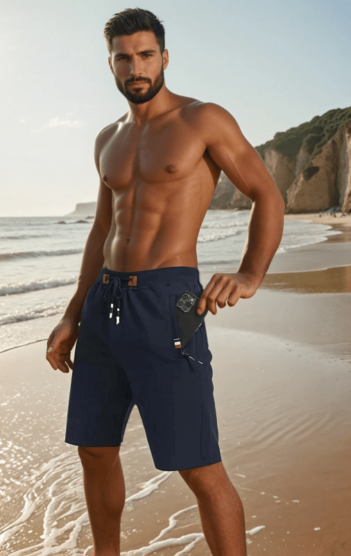 Men's Drawstring Shorts Elastic Waist