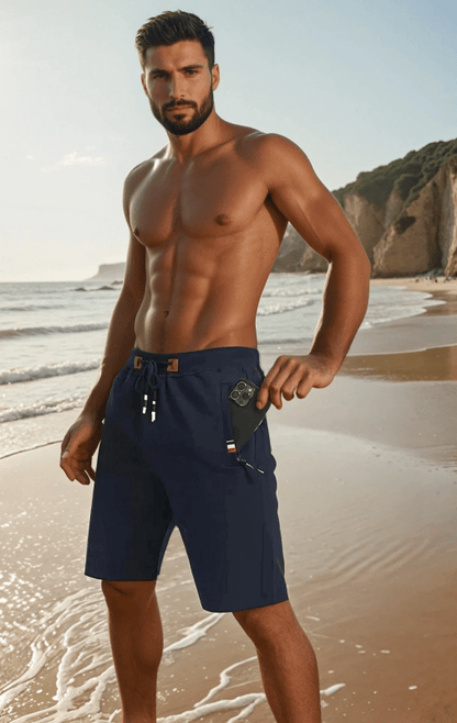 Men's Drawstring Shorts Elastic Waist