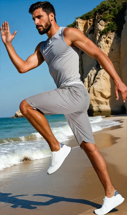 Men's Knee Length Drawstring Shorts