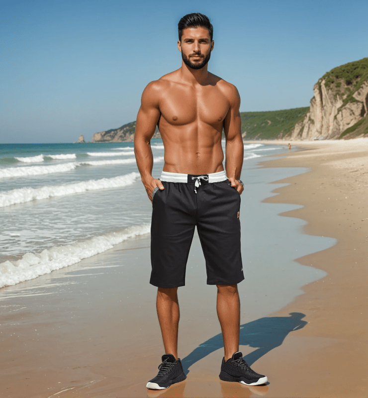 Men's Knee Length Drawstring Shorts