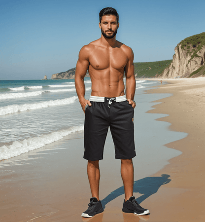 Men's Knee Length Drawstring Shorts