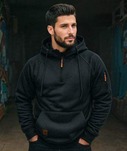 Men's Half-Zip Hoodie With Pocket - Vonnera