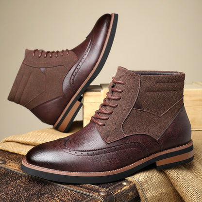 Image of Hector | Men's Wingtip Lace-Up Ankle Boots