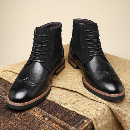 Image of Hector | Men's Wingtip Lace-Up Ankle Boots
