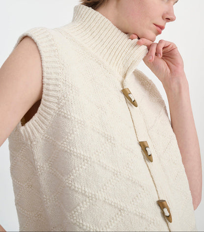 Women's Button Front Sweater Vest - Vonnera