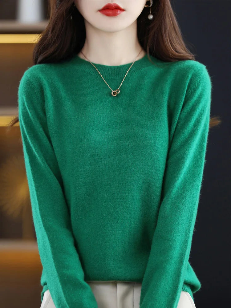 Image of Helen | Women's Fitted Crewneck Sweater