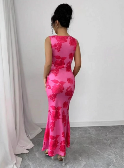 Image of Helen | Women's Sleeveless Bodycon Midi Dress