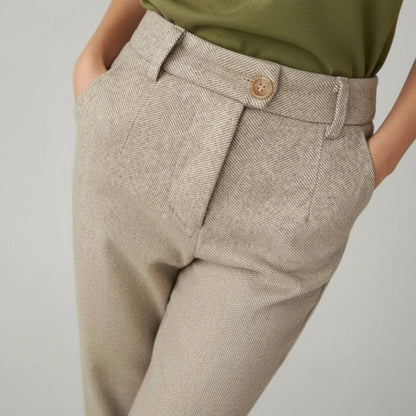 Men's Herringbone Straight Leg Dress Pants